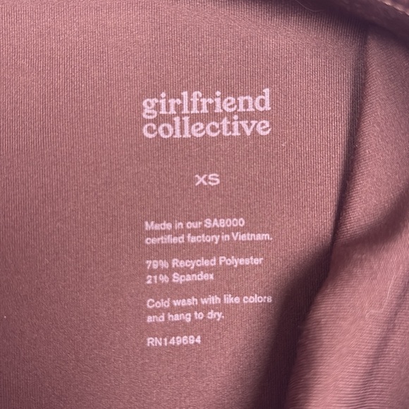 Girlfriend Collective High Rise Compression Ankle Leggings Brown XS - Picture 7 of 8